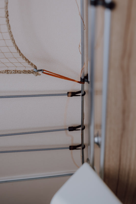 Gepäcknetz 68x30 cm beige